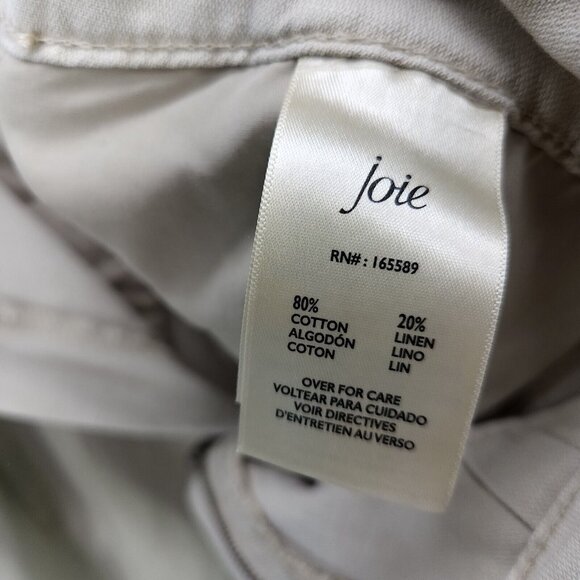 Joie Shorts Pleated Linen Blend Womens XL Beige High Waisted Pockets New - Picture 13 of 16